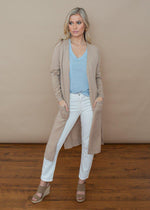 Trapasso Duster- Lightweight Knit Pocketed Cardigan-***FINAL SALE***-Hand In Pocket