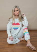 PJ Salvage Striped Rainbow Banded Pant-Oatmeal-***FINAL SALE***-Hand In Pocket