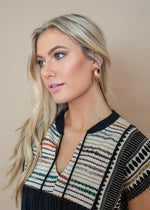 THML Multi Colored Embroidered Tassel Top-Hand In Pocket