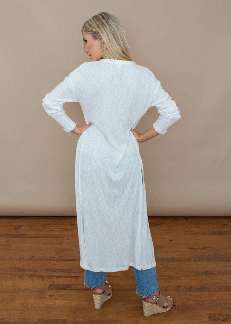 Z-supply Longline Textured Rib Duster-***FINAL SALE***-Hand In Pocket