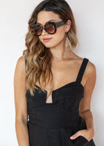 A.J. Morgan Round Mousey Tortoise Sunnies-Hand In Pocket