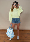 Agolde Parker Denim Shorts-Lowkey-Hand In Pocket