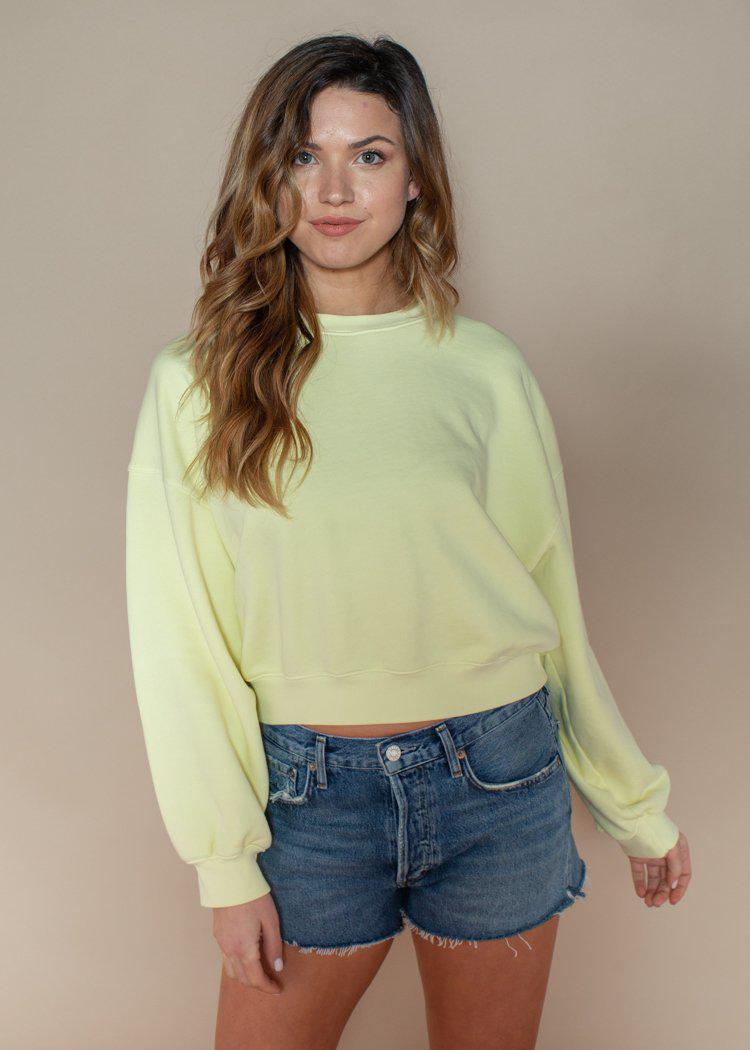 Agolde Balloon Sleeve Sweatshirt - Limoncello-***FINAL SALE***-Hand In Pocket