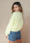 Agolde Balloon Sleeve Sweatshirt - Limoncello-***FINAL SALE***-Hand In Pocket