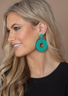 Lailani Turquoise Beaded and Gold Embroidered Drops-Hand In Pocket
