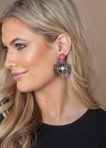 Makaha Rainbow Jeweled Drop Earrings-Hand In Pocket