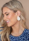 Hua Hin White and Gold Earrings-Hand In Pocket