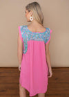 J. Marie Mandy Pink Floral Embroidered Dress-***FINAL SALE***-Hand In Pocket
