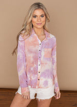 Velvet Heart Markella Tie Dye Button Up-***FINAL SALE***-Hand In Pocket