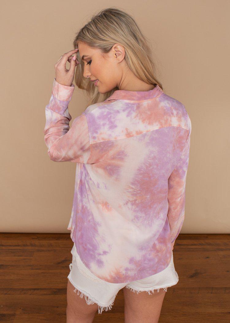 Velvet Heart Markella Tie Dye Button Up-***FINAL SALE***-Hand In Pocket