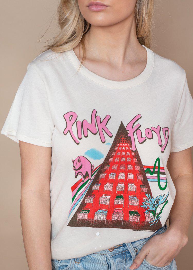 Chaser Pink Floyd Cotton Jersey Crew Neck Band Tee-Hand In Pocket