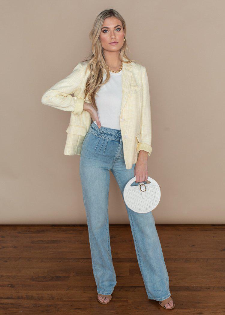Blank NYC Delancey Double Braided High Waist Flare Leg Jeans-***FINAL SALE****-Hand In Pocket