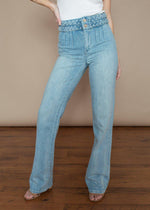 Blank NYC Delancey Double Braided High Waist Flare Leg Jeans-***FINAL SALE****-Hand In Pocket