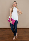 Karlie Ivory Mock Neck Tank-Hand In Pocket