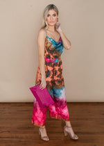 Adelyn Rae Leyla Multi Color Cinched Waist Culotte Jumpsuit-***FINAL SALE***-Hand In Pocket