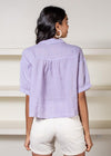Stark X SS Linen Button Up Blouse- Lilac***FINAL SALE***-Hand In Pocket