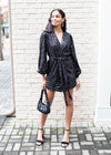 Adelina Sequin Wrap Dress-***FINAL SALE***-Hand In Pocket