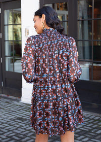 Celia Tiered Dress - Brown-Hand In Pocket