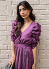 Raia Metallic Shirred Sleeve ***FINAL SALE***-Hand In Pocket