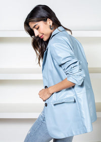 Amy Vegan Leather Blazer***FINAL SALE***-Hand In Pocket