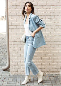 Amy Vegan Leather Blazer***FINAL SALE***-Hand In Pocket