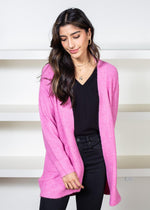 Winona Long Sleeve Open Cardigan-Hand In Pocket