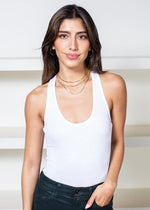 Commando Luxury Racer Back Bodysuit - White-Hand In Pocket
