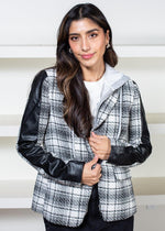 Nico Vegan Leather Stripe Sleeve Dickie Blazer-***FINAL SALE***-Hand In Pocket