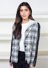 Nico Vegan Leather Stripe Sleeve Dickie Blazer-***FINAL SALE***-Hand In Pocket
