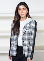 Nico Vegan Leather Stripe Sleeve Dickie Blazer-***FINAL SALE***-Hand In Pocket