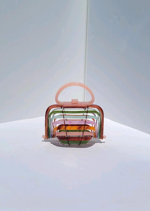 Sienna Acrylic Handbag -Multi-Hand In Pocket