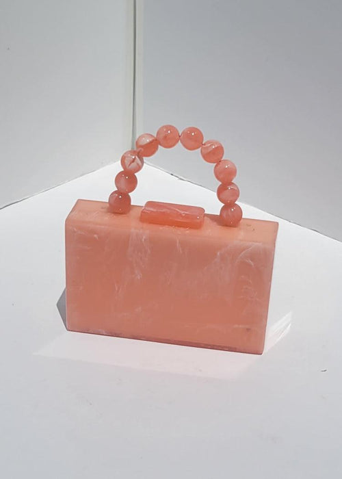 Gia Acrylic Clutch - Pink-Hand In Pocket