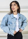 Mimi Crop Tee - White-Hand In Pocket