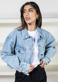 Mimi Crop Tee - White-Hand In Pocket