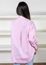 Steve Madden Poppy Button Down Top-Pink Tulle -***FINAL SALE***-Hand In Pocket