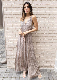 Elan Peta Double V Neck Tie Back Beach Dress -***FINAL SALE***-Hand In Pocket