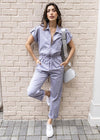 Pistola Jordan Jumpsuit-Plumeria-Hand In Pocket