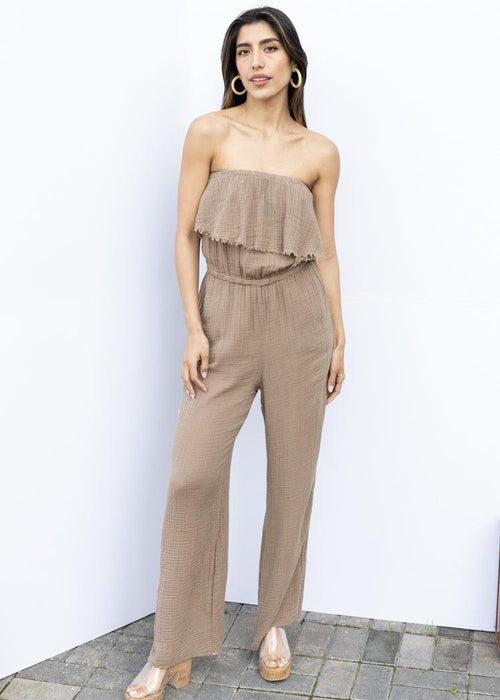 Michael Stars Riya Jumpsuit - Safari***FINAL SALE**-Hand In Pocket