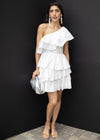 Camelia One Shoulder Tiered Mini Dress ***FINAL SALE***-Hand In Pocket