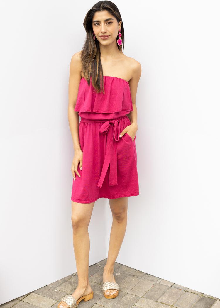 michael stars pink dress Women's Demi Ribbed Dress - Oxide - Size XS