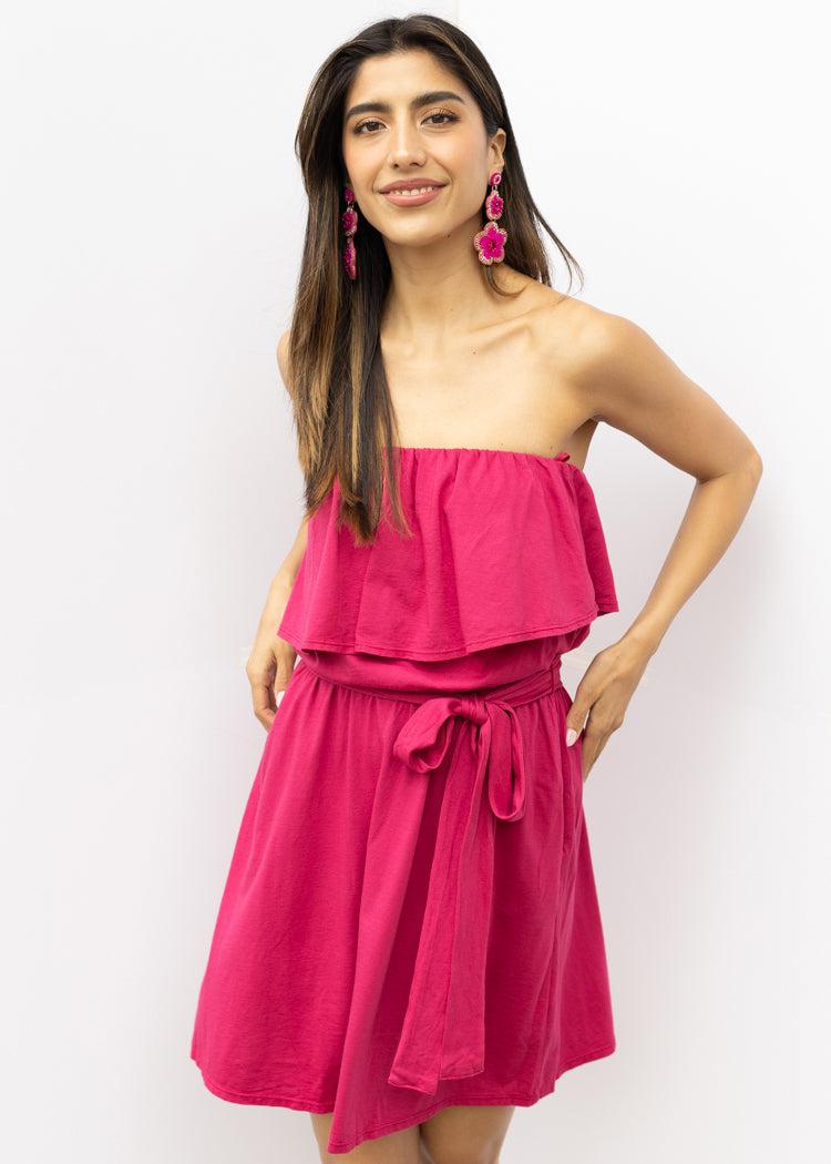 Beverly Mini Dress - Sangria ***FINAL SALE***-Hand In Pocket