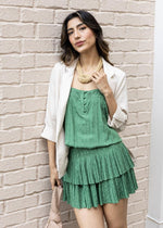 Scarlett Sleeveless Tiered Mini Dress - Leaf Green-***FINAL SALE***-Hand In Pocket