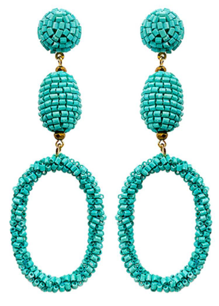 Tierney Drops-Turquoise-Hand In Pocket