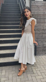 En Saison Raya Comb Knit Maxi Dress-White-***FINAL SALE***