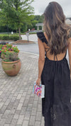 Astr The Label Cottage Eyelet Midi Dress-Black-***FINAL SALE***