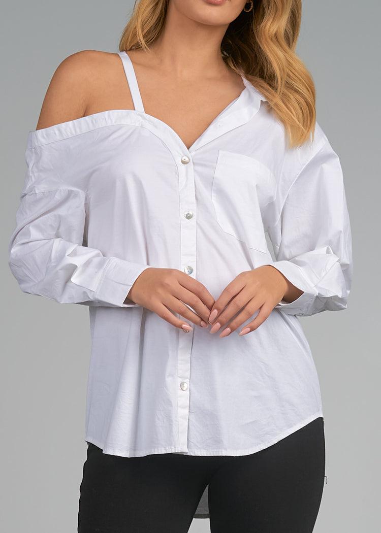 Elan Camila Off Shoulder Top -***FINAL SALE***-Hand In Pocket