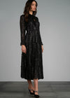 Milan Long Sleeve Midi Dress-Black Stripe-***FINAL SALE***-Hand In Pocket