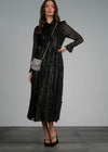 Milan Long Sleeve Midi Dress-Black Stripe-***FINAL SALE***-Hand In Pocket