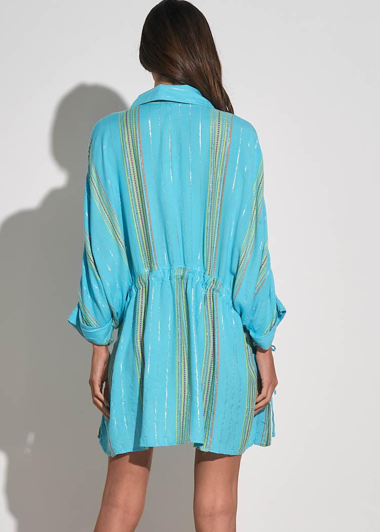 Elan Steph Side Tie Tunic/Mini Dress-Hand In Pocket