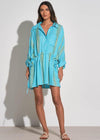 Elan Steph Side Tie Tunic/Mini Dress-Hand In Pocket